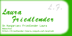 laura friedlender business card